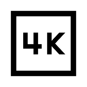 4k Icon from Sharp Line - Material Symbols Set