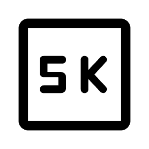 5k Icon from Rounded Line - Material Symbols Set