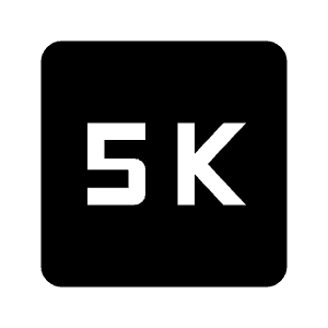 5k Fill Icon from Outlined Fill - Material Symbols Set