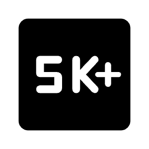 5k Plus Fill Icon from Rounded Fill - Material Symbols Set