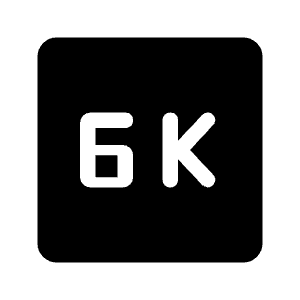 6k Fill Icon from Rounded Fill - Material Symbols Set