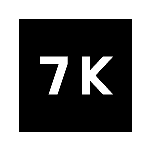 7k Fill Icon from Sharp Fill - Material Symbols Set