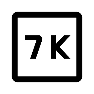 7k Icon from Outlined Line - Material Symbols Set