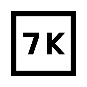 7k Icon from Sharp Line - Material Symbols Set