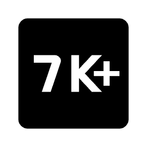 7k Plus Fill Icon from Outlined Fill - Material Symbols Set