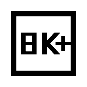8k Plus Icon from Sharp Line - Material Symbols Set