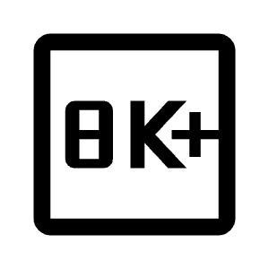 8k Plus Icon from Outlined Line - Material Symbols Set