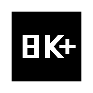 8k Plus Fill Icon from Sharp Fill - Material Symbols Set