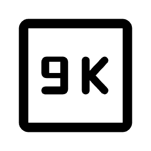 9k Icon from Rounded Line - Material Symbols Set