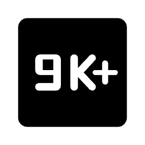 9k Plus Fill Icon from Rounded Fill - Material Symbols Set