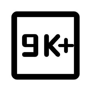 9k Plus Icon from Rounded Line - Material Symbols Set