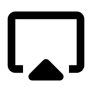 Airplay Icon from Rounded Line - Streamline Material Free Set