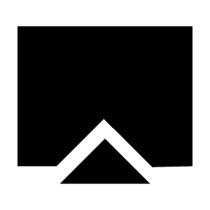 Airplay Fill Icon from Sharp Fill - Material Symbols Set