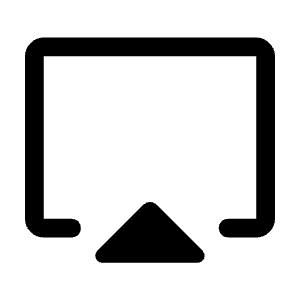 Airplay Icon from Rounded Line - Material Symbols Set