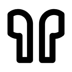 Airpods Icon from Rounded Line - Streamline Material Free Set