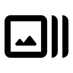 Art Track Icon from Rounded Line - Streamline Material Free Set