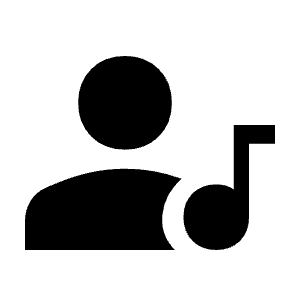 Artist Fill Icon from Sharp Fill - Material Symbols Set