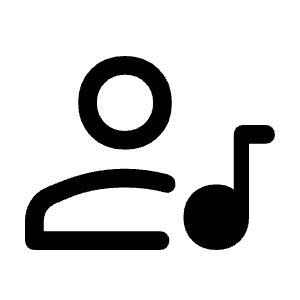 Artist Icon from Rounded Line - Material Symbols Set