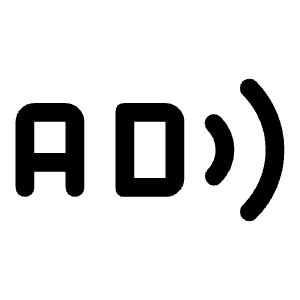 Audio Description Fill Icon from Rounded Fill - Material Symbols Set