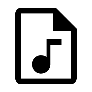 Audio File Icon from Outlined Line - Material Symbols Set