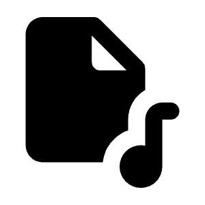 Audio File Fill Icon from Rounded Fill - Streamline Material Free Set