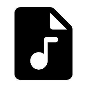 Audio File Fill Icon from Rounded Fill - Material Symbols Set