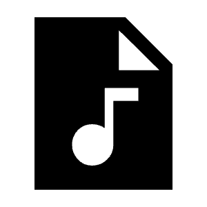 Audio File Fill Icon from Sharp Fill - Material Symbols Set