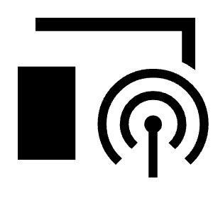 Broadcast On Home Fill Icon from Sharp Fill - Material Symbols Set