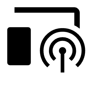 Broadcast On Home Fill Icon from Outlined Fill - Material Symbols Set