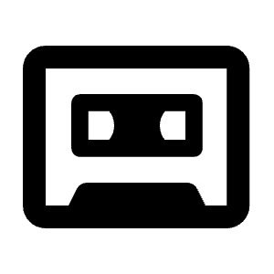 Cassette Tape Icon from Rounded Line - Streamline Material Free Set