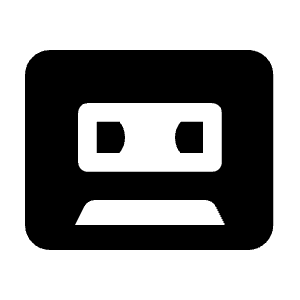 Cassette Tape Fill Icon from Rounded Fill - Streamline Material Free Set