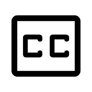 Closed Caption Icon from Rounded Line - Material Symbols Set