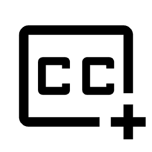Closed Caption Add Icon from Outlined Line - Material Symbols Set