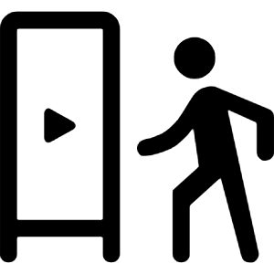 Digital Out Of Home Icon from Rounded Line - Material Symbols Set