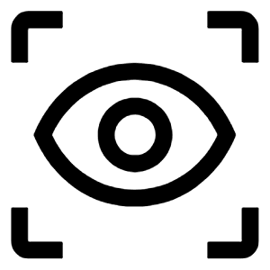 Eye Tracking Icon from Outlined Line - Material Symbols Set