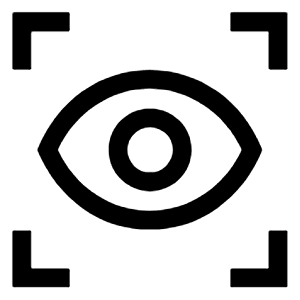 Eye Tracking Icon from Sharp Line - Material Symbols Set