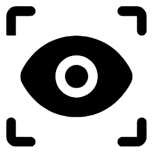 Eye Tracking Fill Icon from Rounded Fill - Material Symbols Set