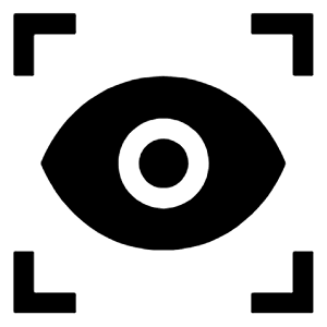 Eye Tracking Fill Icon from Sharp Fill - Material Symbols Set