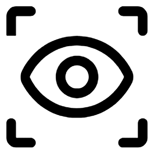 Eye Tracking Icon from Rounded Line - Material Symbols Set