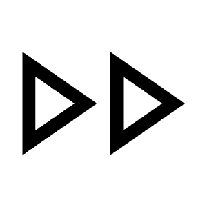Fast Forward Icon from Sharp Line - Material Symbols Set