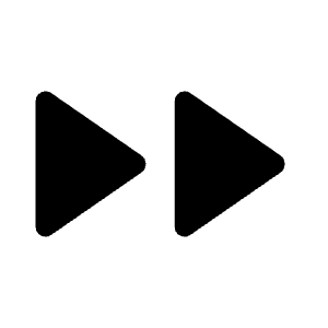 Fast Forward Fill Icon from Rounded Fill - Material Symbols Set