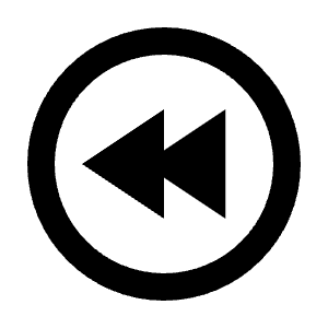 Fast Rewind Circle Icon from Sharp Line - Material Pro Free Set