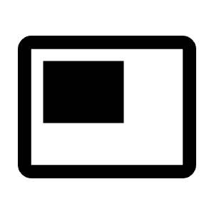 Featured Video Icon from Outlined Line - Material Symbols Set