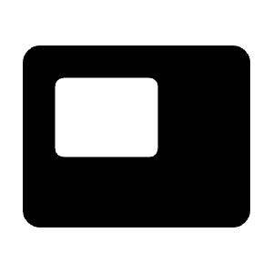 Featured Video Fill Icon from Rounded Fill - Material Symbols Set