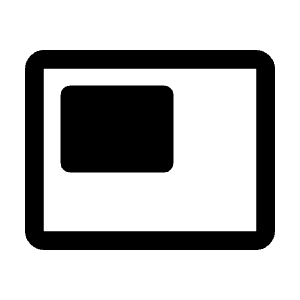 Featured Video Icon from Rounded Line - Material Symbols Set