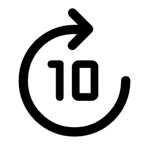 Forward 10 Fill Icon from Rounded Fill - Material Symbols Set