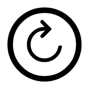 Forward Circle Icon from Rounded Line - Material Symbols Set