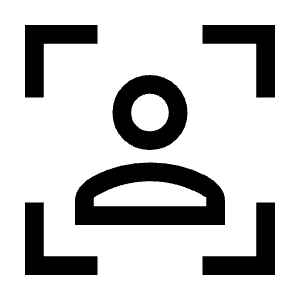 Frame Person Icon from Sharp Line - Material Symbols Set