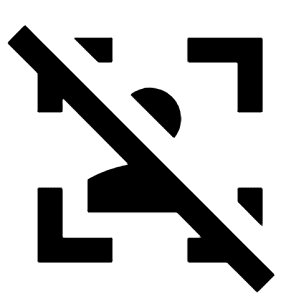 Frame Person Off Icon from Sharp Line - Material Pro Free Set