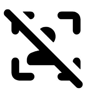 Frame Person Off Icon from Rounded Line - Streamline Material Free Set